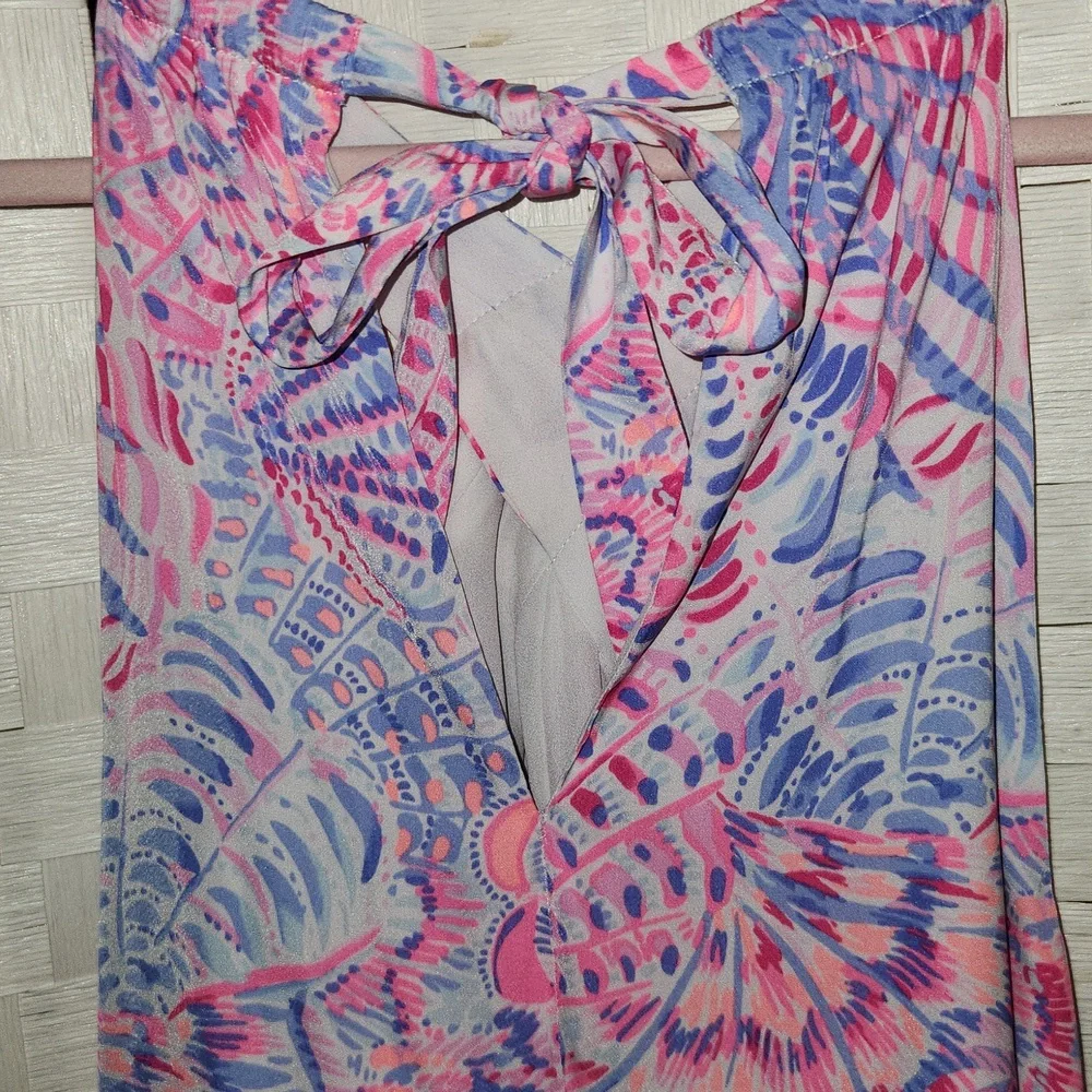 Lilly Pulitzer Rori Halter Top Raz Berry Sea You Soon Size Xl - Picture 5 of 5